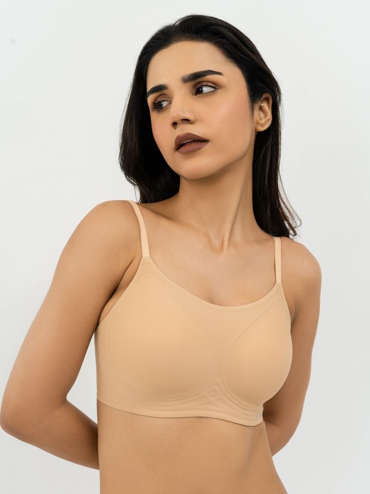 B'There Womens Full Coverage Seamless Scoop Neck Bra - Beige-picture-23