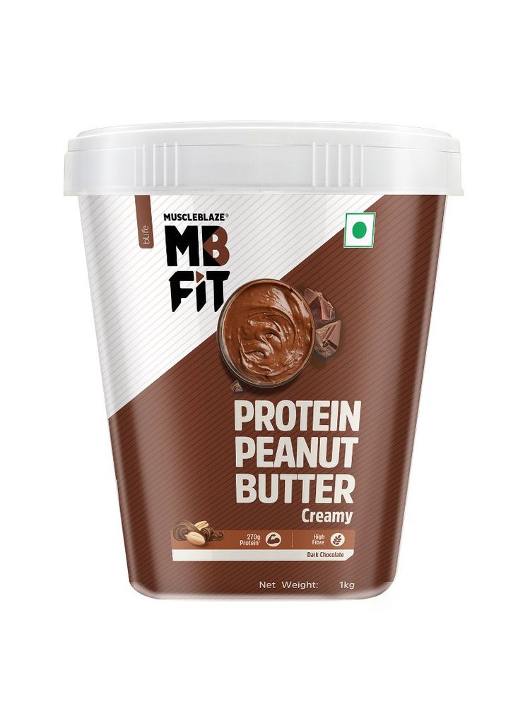 MuscleBlaze High Protein Peanut Butter With Whey Protein, Creamy Delight - Dark Chocolate-image-33