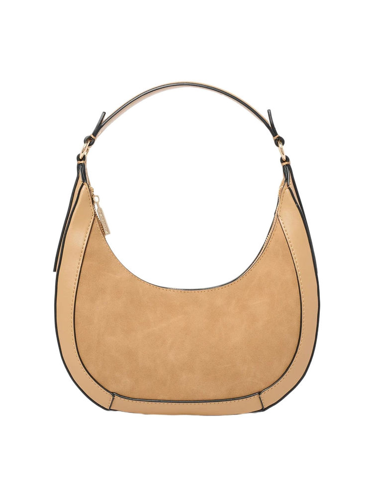 Forever New Brown Alana Panel Hobo Bag with Detachable Strap-image-16