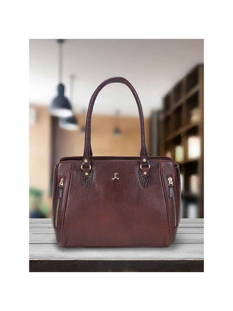 Mochi Women Brown Casual Leather Solid Shoulder Bag-image-29