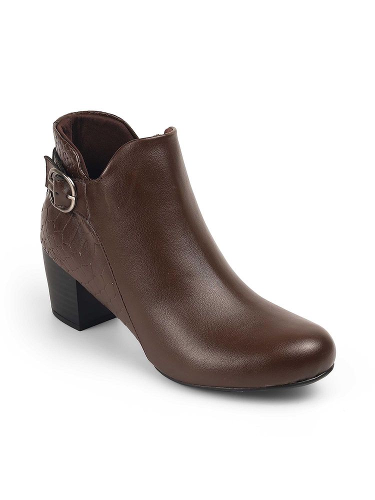 PEPPER Block Heel Casual Boots Brown-picture-17