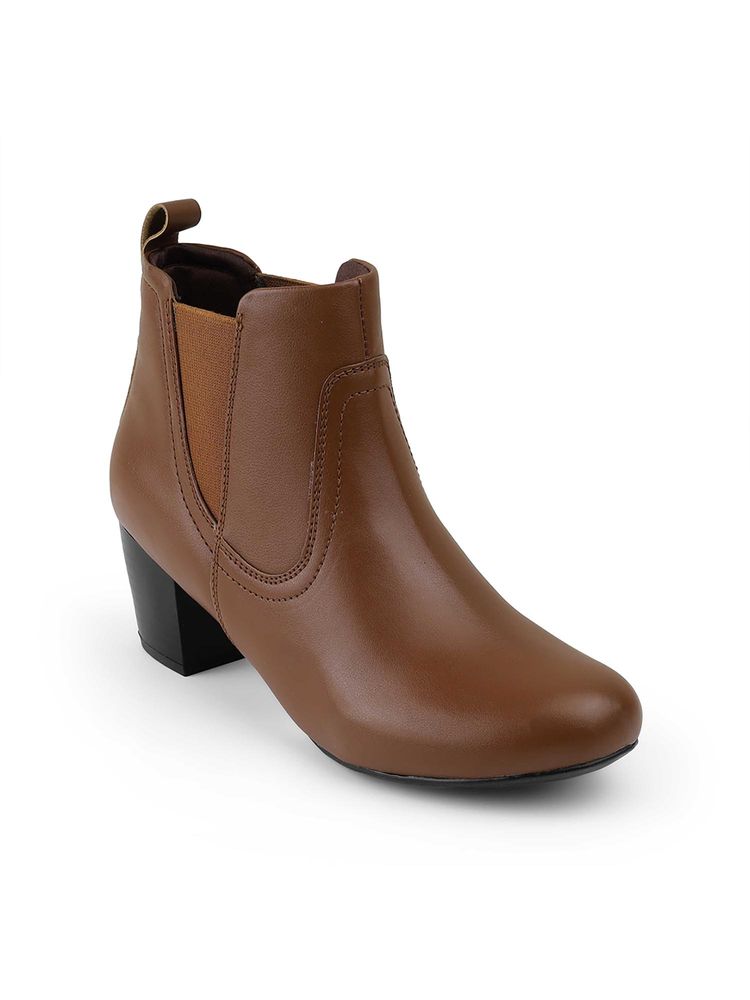 PEPPER Block Heels Chelsea Boots Tan-image-27