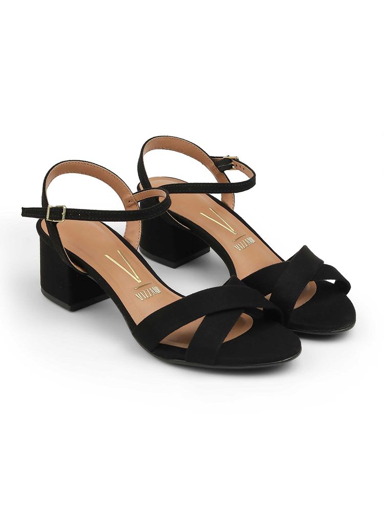 Vizzano Block Sandal Heels Black-image-16