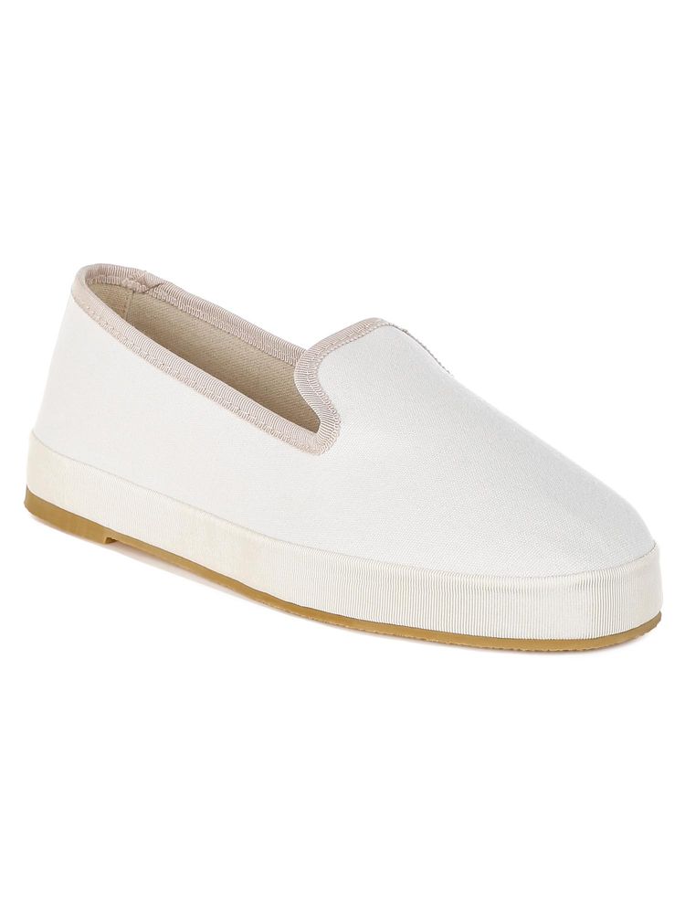 London Rag Womens Round Toe Canvas Slip-On Loafers Off White-picture-18