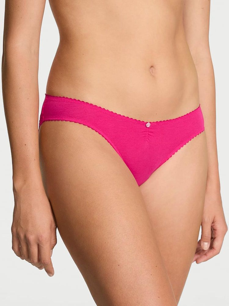 victoria's secret intimates Victoria's Secret Pink Stretch Cotton Heart Lace Bikini Panty-picture-18