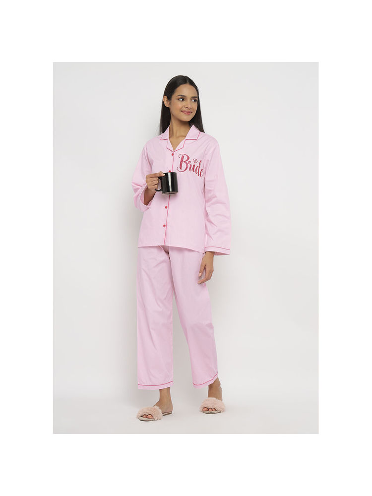 Shopbloom Bride Glitter Long Sleeve Women's Shirt & Pyjama (Set of 2)-image-19