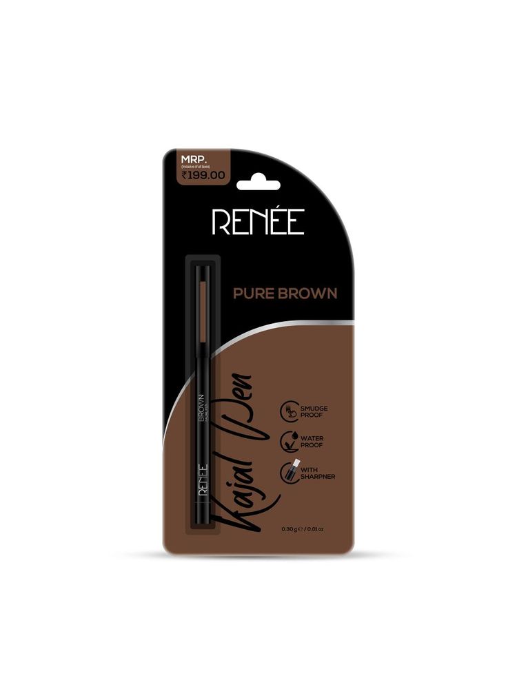 Renee Cosmetics Pure Brown Kajal Pen With Sharpener - Pure Brown-picture-25