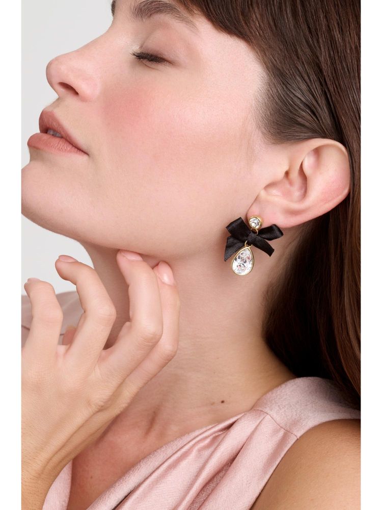 Ted Baker Ribbon Bow Crystal Drop Earrings-picture-18
