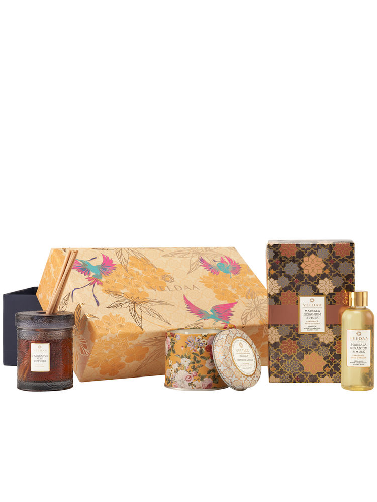 Veedaa Candles Marsala Geranium & Musk Duo Gift Set-image-1