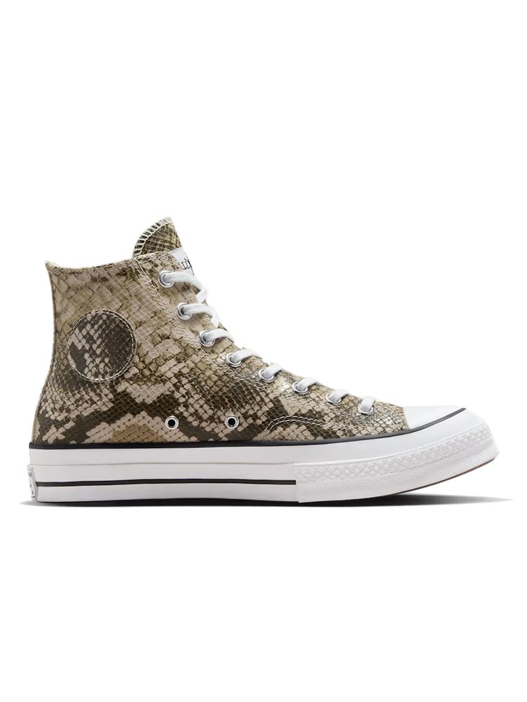 Converse Unisex Converse x Stussy Chuck 70 Snakeskin Beige High Top Sneakers-image-25