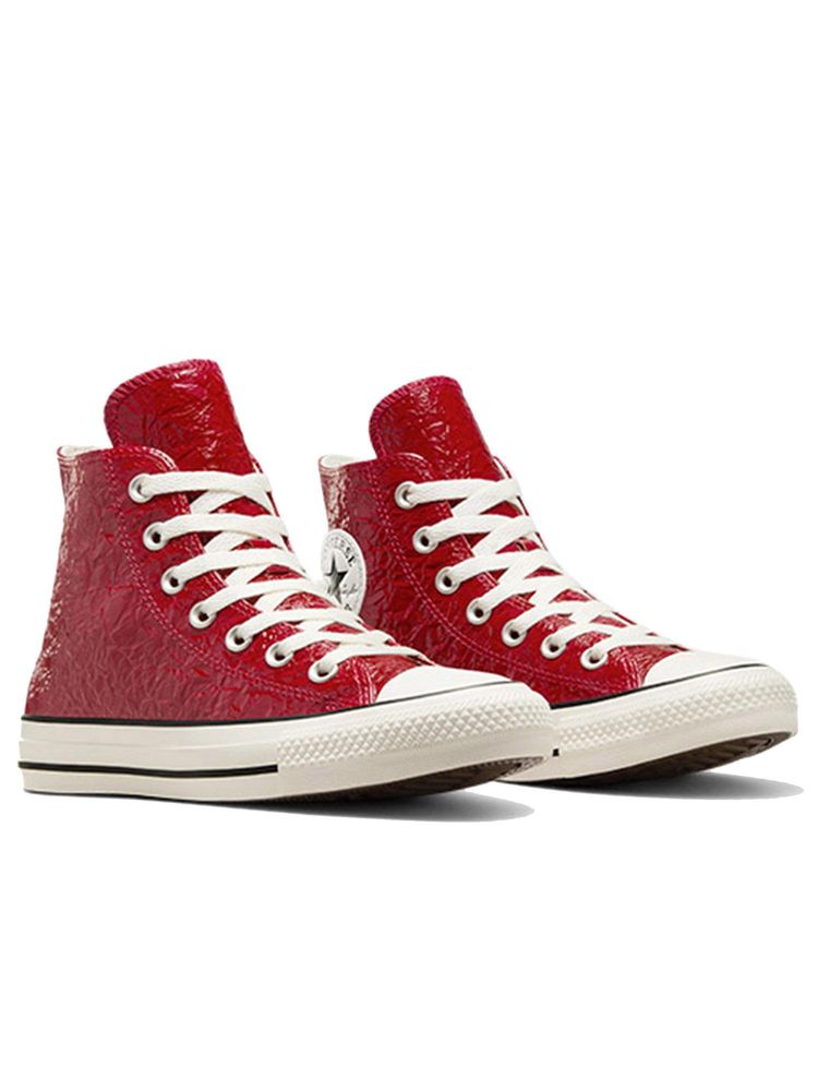 Converse Women Chuck Taylor All Star Crinkled Leather Red High Top Sneakers-picture-38