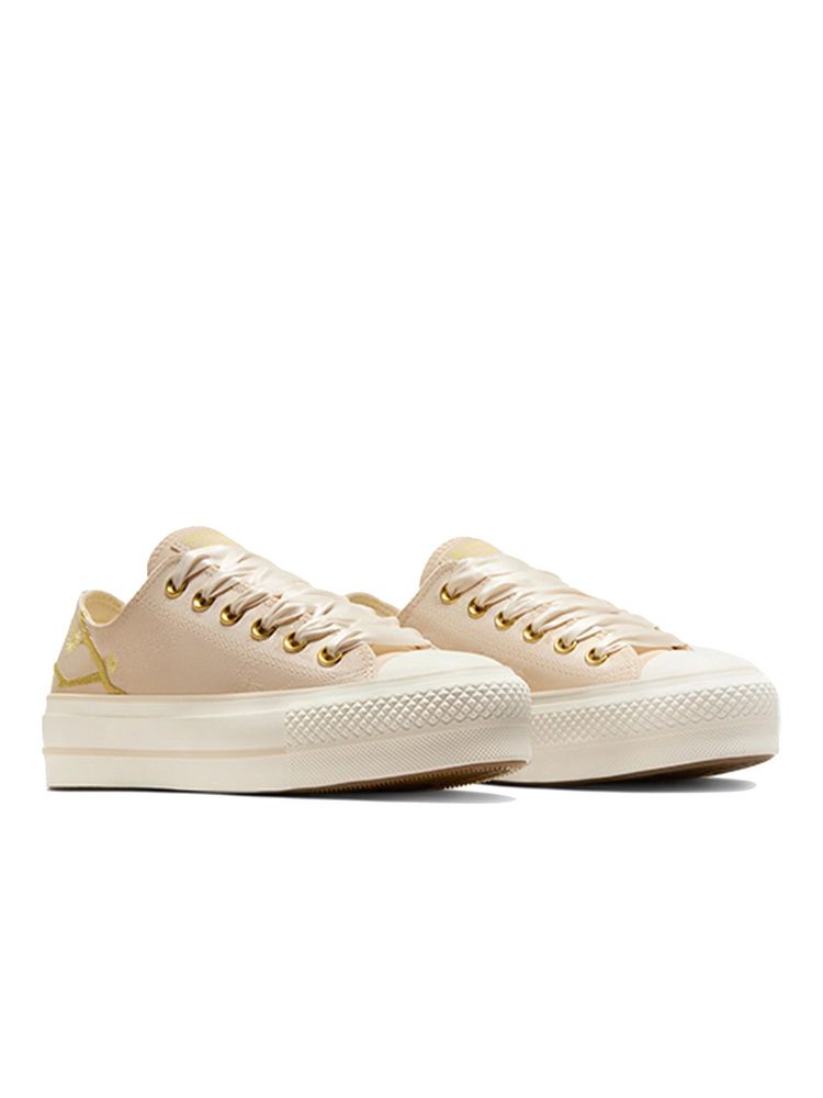 Converse Women Chuck Taylor All Star Lift Platform Satin Beige Low Top Sneakers-picture-15