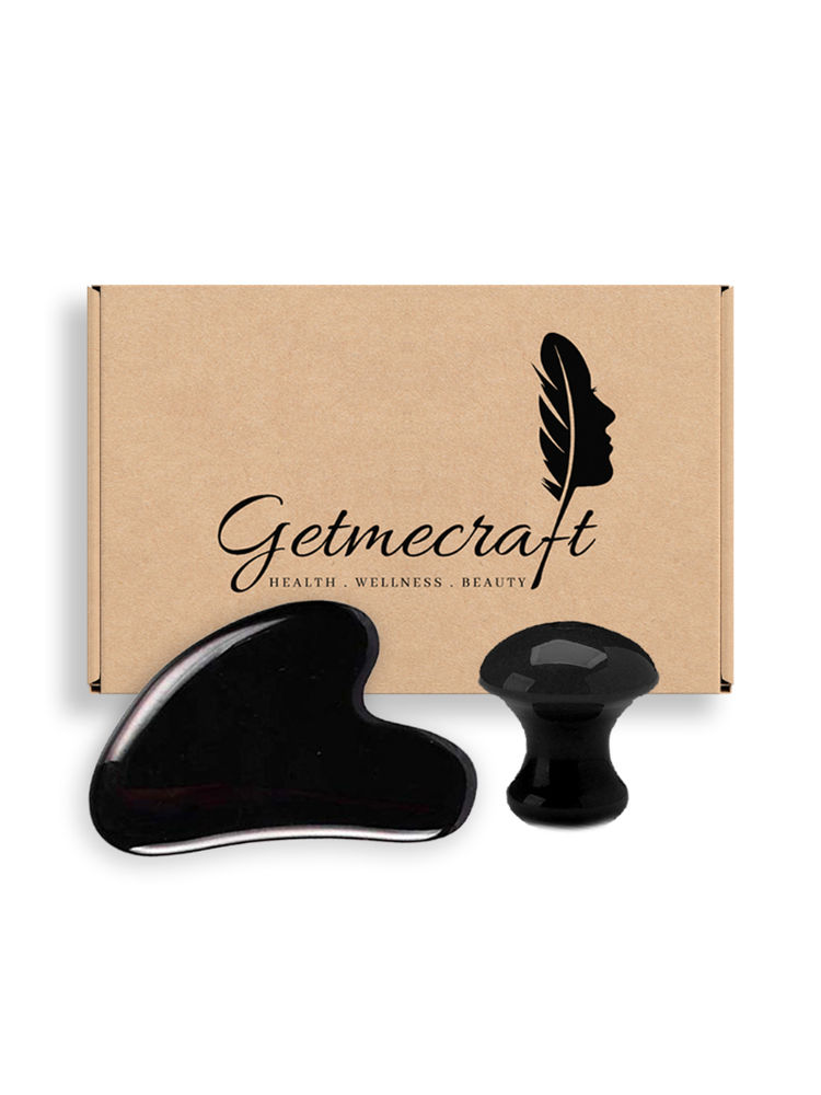 Getmecraft Black Obsidian Gua Sha And Mushroom Gua Sha Facial Massage Tool-image-33