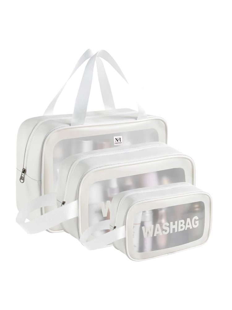 NFI Essentials Transparent Wash Bag Makeup Pouch for Women (Pack of 3) (L)-picture-12