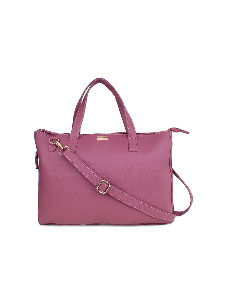 Yelloe Purple Solid Laptop Bag-image-1