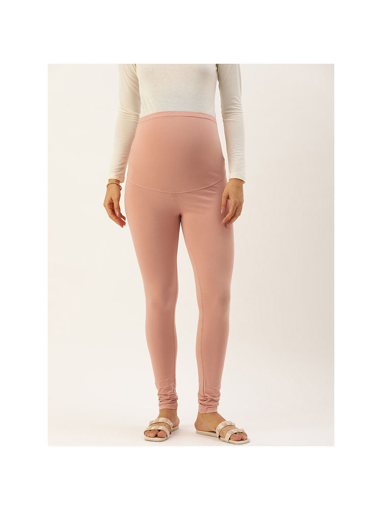 Blush9 Maternity Over Bump Peach Colour Leggings-picture-24