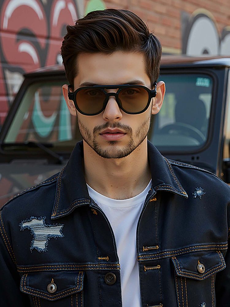Lenskart STUDIO Unisex UV Protected Square Brown Lens Sunglasses - LK S18292 (54)-picture-15