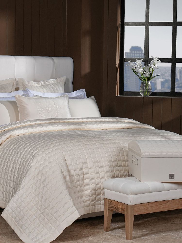 Maspar Cream Cotton 11 Piece Quilt Bedding Set (Double)-image-38