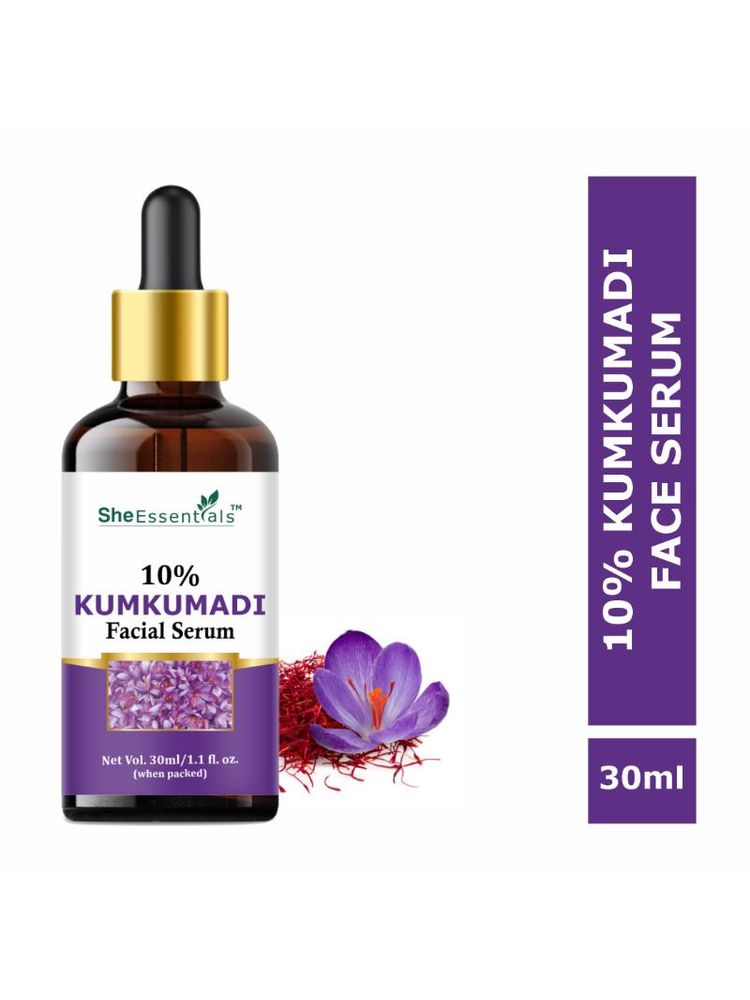 She Essentials Kumkumadi Tailam Saffron Night Serum Face Oil For Skin Glow, Anti Aging, Dark Spots