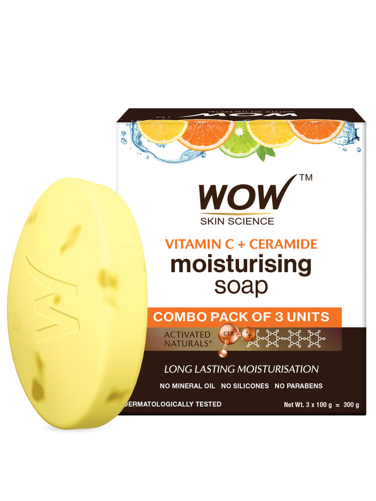 WOW Skin Science Vitamin C & Ceramide Moisturizing Soap - Pack of 3-image-42