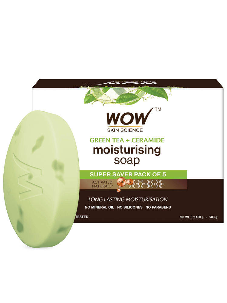 WOW Skin Science Green Tea & Ceramide Moisturizing Soap - Pack of 5-image-47