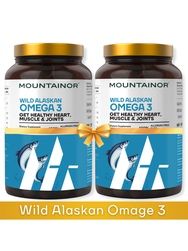 MOUNTAINOR Omega 3 (2500mg) Fish Oil Softgels - Pack Of 2