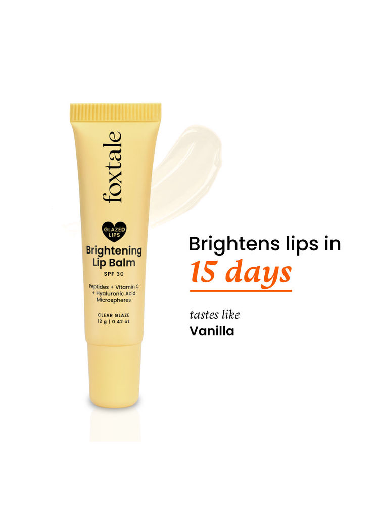 Foxtale Brightening Lip Balm With Peptides, Vitamin C & Hyaluronic Acid - Pink Glaze