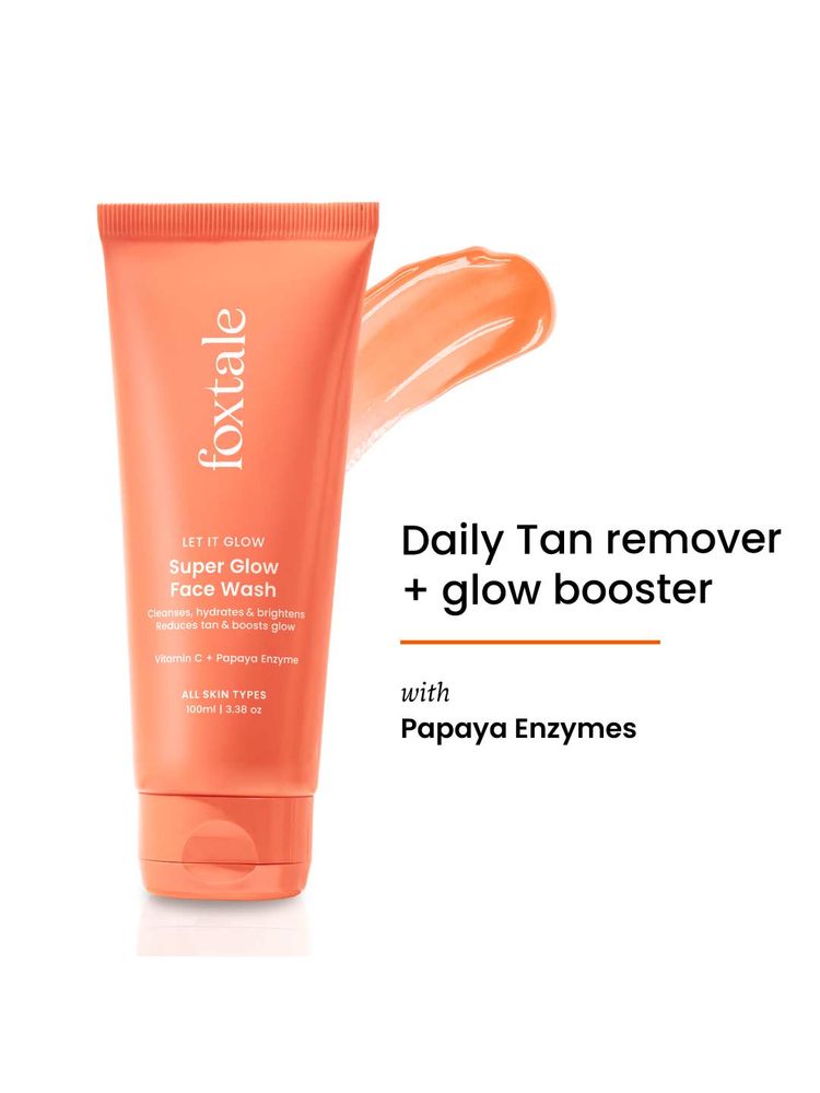 Foxtale Super Glow Face Wash Vitamin C + Papaya Enzyme