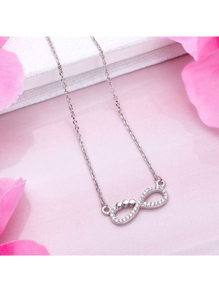 Zavya Eternal Radiance Rhodium-Plated 925 Sterling Silver Necklace-picture-20