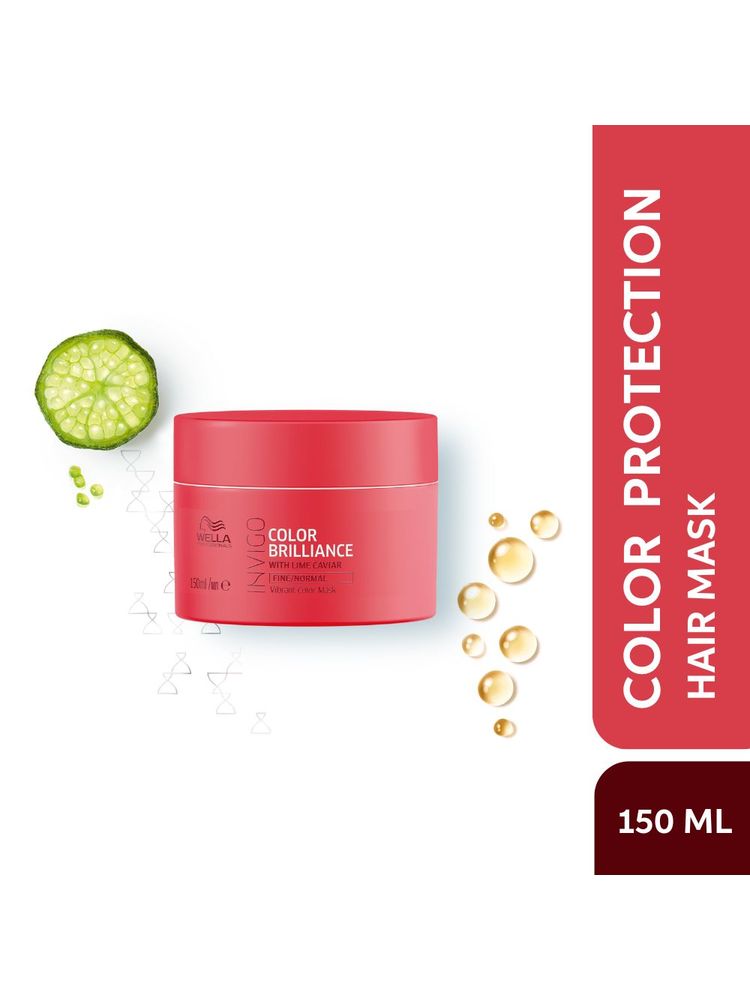 Wella Professionals Invigo Color Brilliance Hair Mask for Vibrant, Long-Lasting Color with Lime Caviar-picture-14