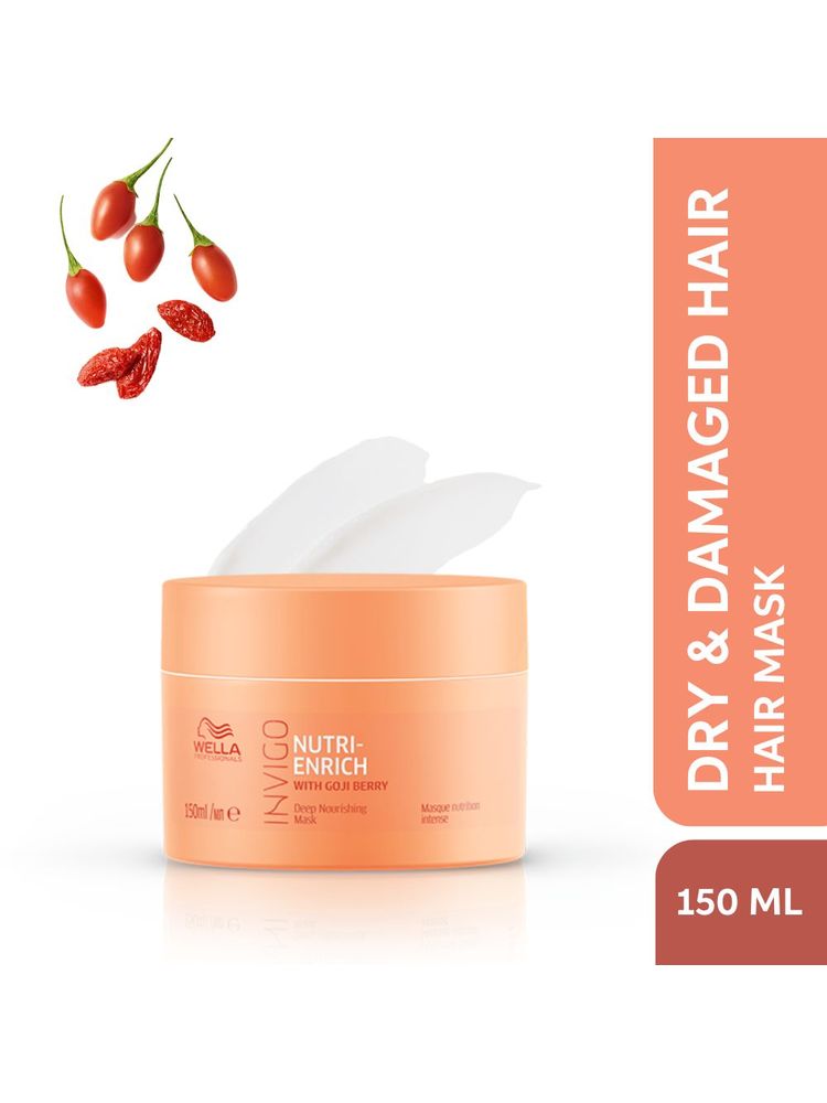 Wella Professionals Invigo Nutri-Enrich Hair Mask For Dry, Frizzy & Damaged Hair With Goji Berry