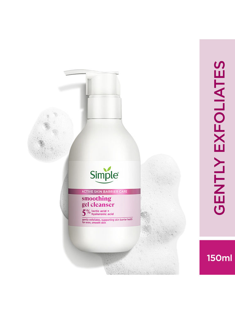 Simple Barrier Care Smoothing Gel Cleanser With 5% Lactic Acid & Hyaluronic Acid-image-43