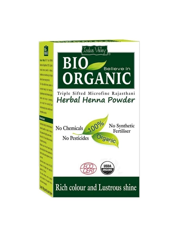 Indus Valley Bio Organic Herbal Henna Hair Color Powder-image-42