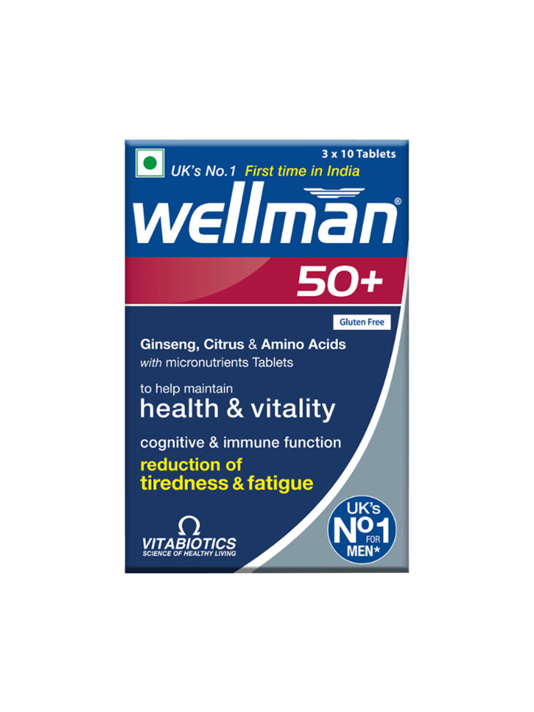 Wellman 50+ UK's No.1 Multivitamin for Men above 50 (Ginseng, Citrus & Amino Acids & Micronutrients)-image-26