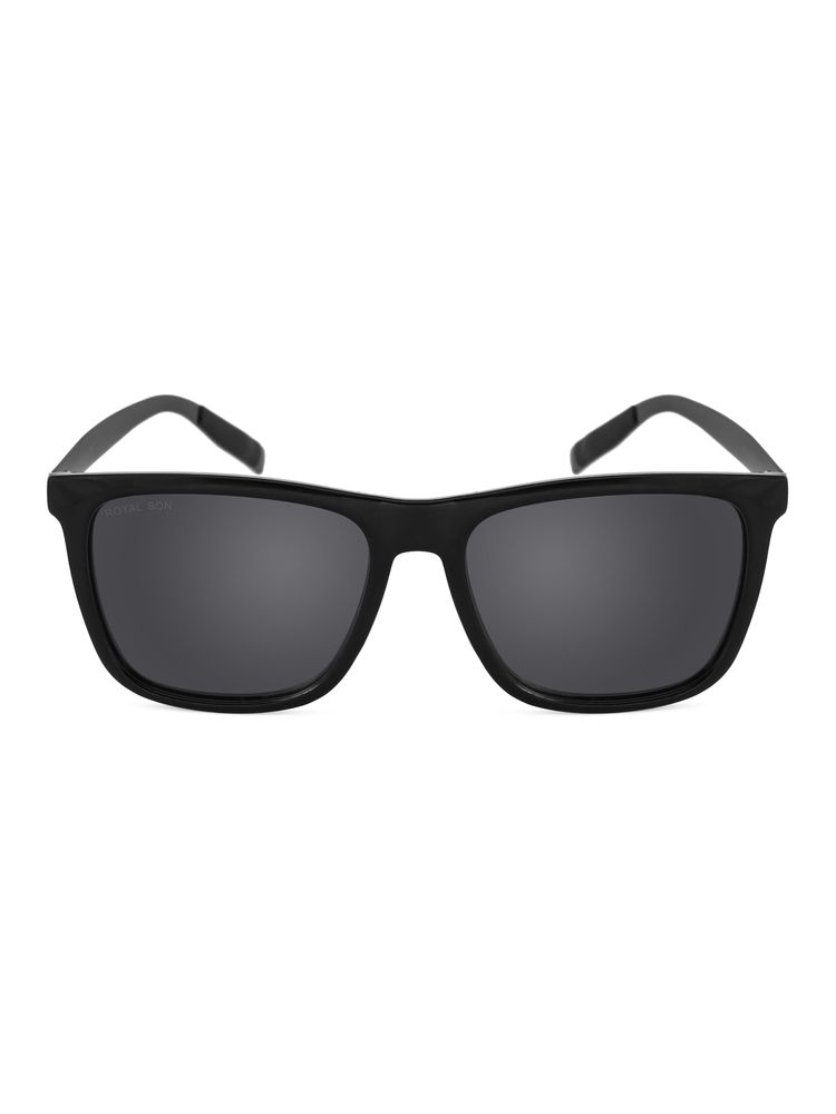 Royal Son Black Polarized Retro Square Sunglasses-picture-24