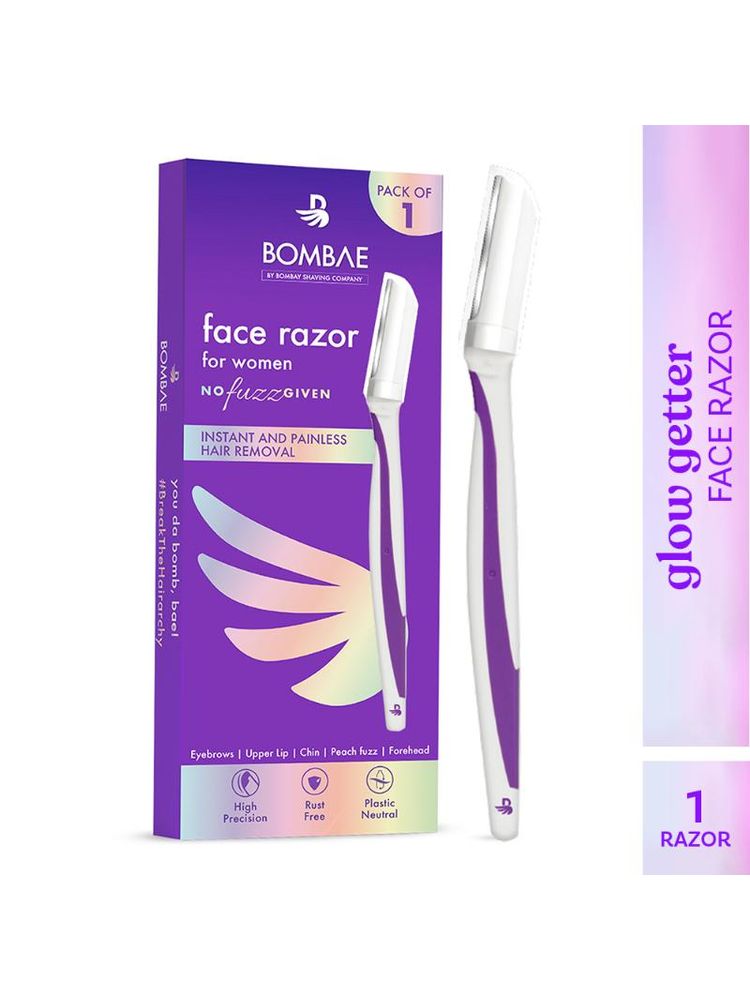 Bombae Reusable & Painless Face & Eyebrow Razor For Instant Glowing Skin & Hair Removal-Pack Of 1