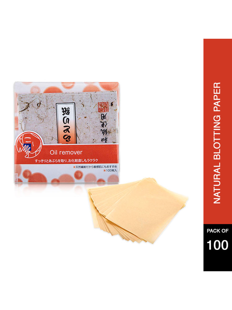 Kai Oil Remover Blotting Paper - 100 Pcs Instantly Absorbs Oil & For Oily & Sensitive Skin