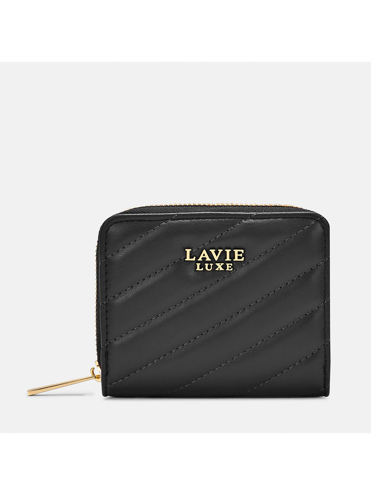 Lavie Luxe Womens Black Diagonal Flap25 Zip Wallet (S)-picture-33