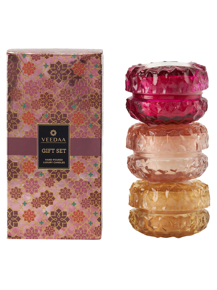 Veedaa Candles Crystal Glass Trio Gift Set Style 1-picture-15