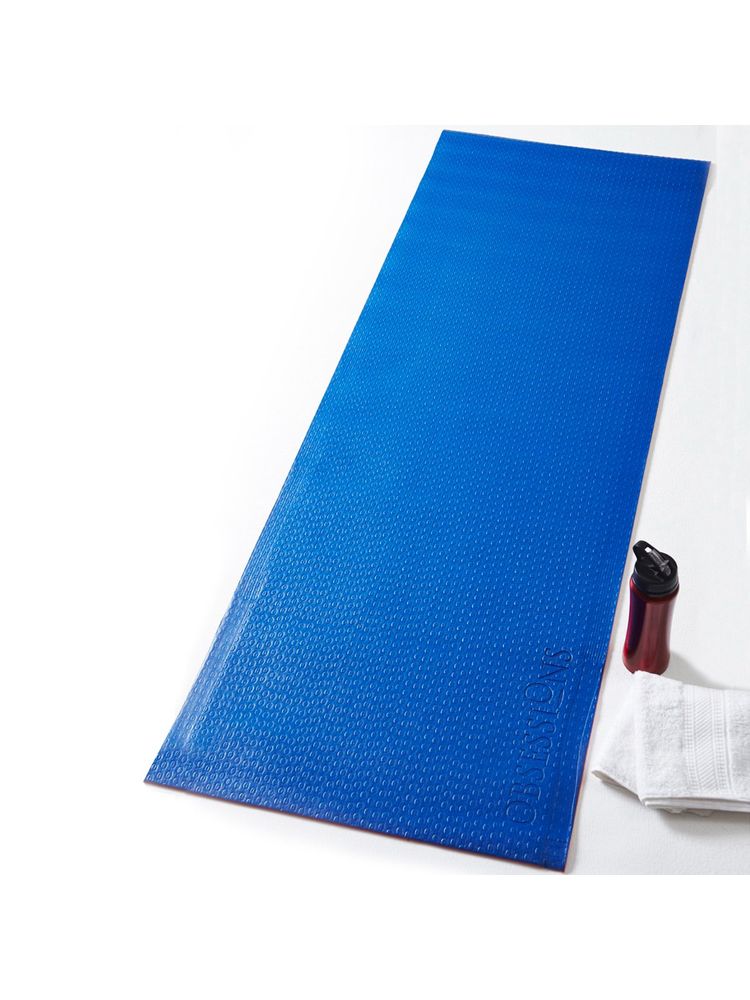 OBSESSIONS Reversible Yoga Mat with Carrying Strap Blue and Red-picture-13