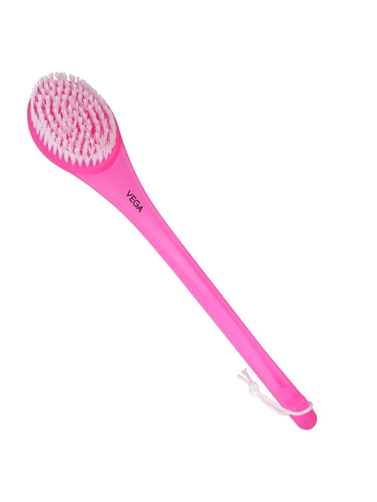 VEGA Long Handle BA-1/7 Bristle Bath Brush (Color May Vary)