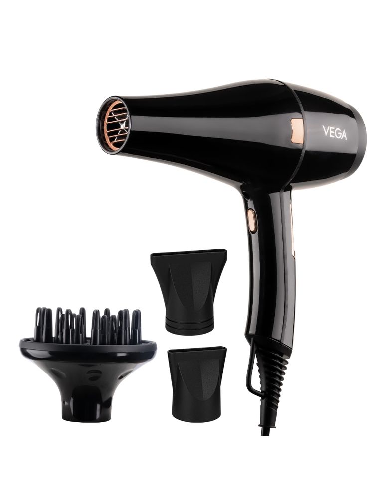VEGA Pro-Xpert 2000-2200W Professional Hair Dryer for Women with 2 Speed/3 Heat Settings, (VHDP-03)