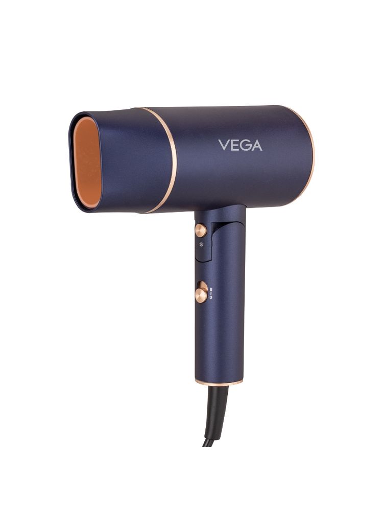 VEGA Ionic 1200-1400W Foldable Hair Dryer for Men and Women with 2 Heat/Speed Settings, (VHDH-35)-picture-34