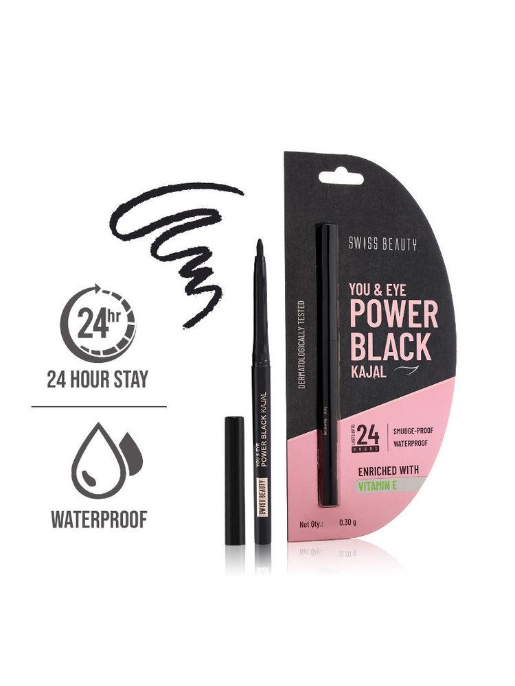 Swiss Beauty You & Eye Power Black Waterproof Kajal