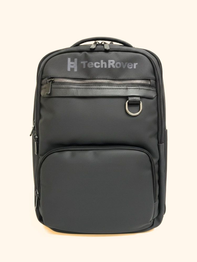 Yelloe Black Solid Casual Backpack (L)-picture-27