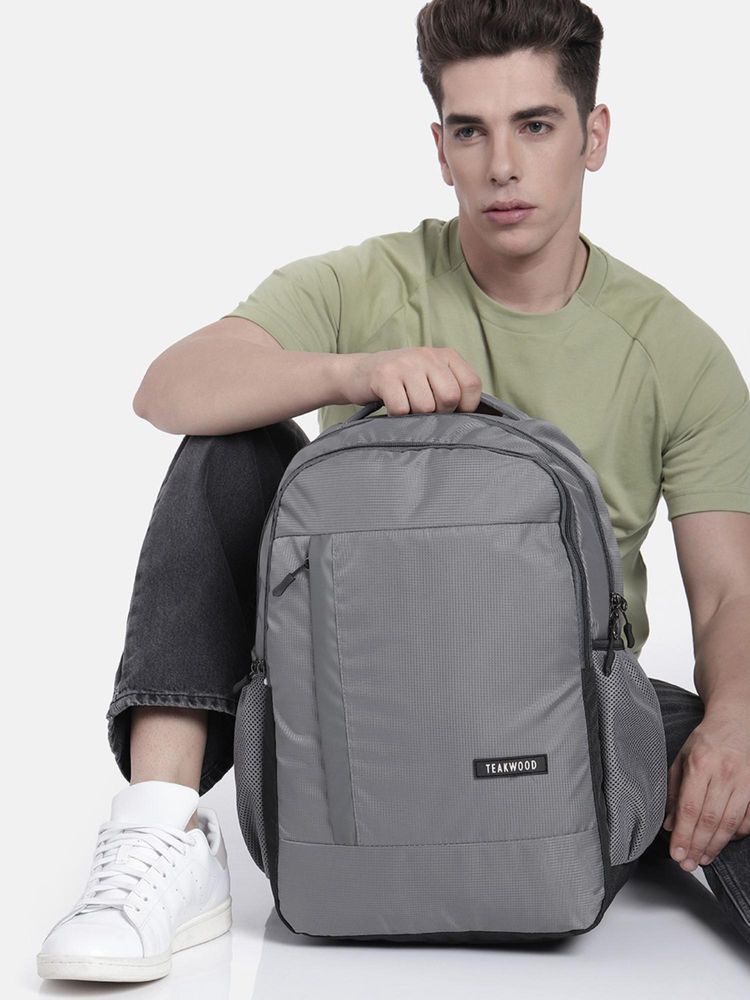 Teakwood Unisex 15 inch Laptop Compartment Backpack - Grey-picture-18