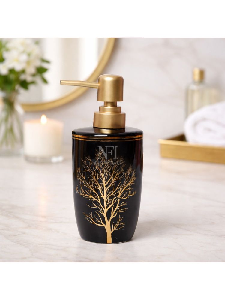 NFI Essentials Ceramic Soap Dispenser with Gold Colour Pump-picture-17