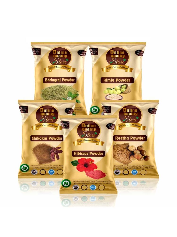 Online Quality Store Amla, Reetha, Shikakai, Bhringraj And Hibiscus Powder For Hair Mask-picture-49