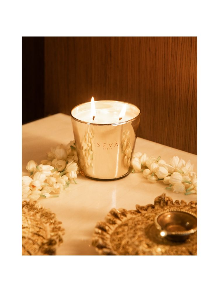 SEVA HOME Avante Garde Gold Classic Candle Luxury Gifting 40 Hour Burn-image-19