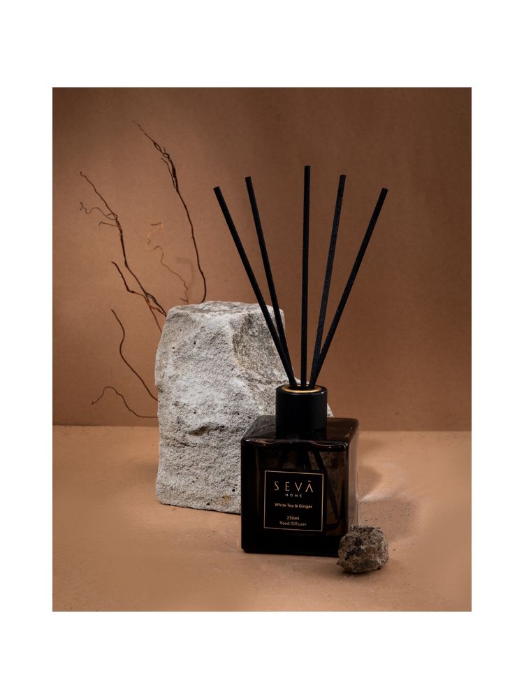 SEVA HOME White Tea Reed Diffuser (250 Ml) - Long-Lasting Aroma For Home & Office-image-2